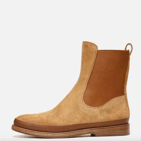NEW Vince Cecyl Suede Boot Tan size 8 reg $450 - Picture 2 of 11